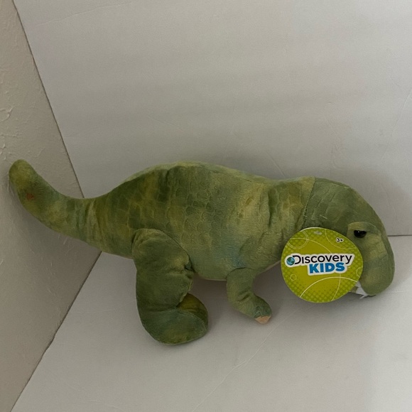 Discovery Toys Roaring Dinosaur T Rex Tyrannosaurus Green Stuffed Animal Plush - Picture 3 of 9